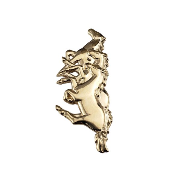 James Avery 14K Yellow Gold Running Horses Pin/Brooch #22978 - Picture 2 of 6